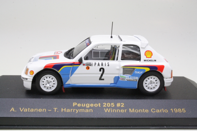 Peugeot 205 T16, 1st. Monte Carlo 1985, A.Vatanen, no.2 - Sulje napsauttamalla kuva