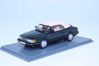 Saab 900 Cabriolet closed 1987, green