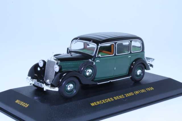 Mercedes 260D (w138) 1936, vihreä - Sulje napsauttamalla kuva