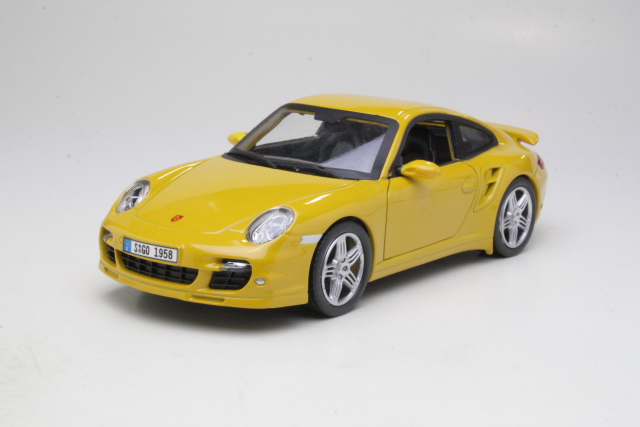 Porsche 911 (997) Turbo, keltainen - Sulje napsauttamalla kuva