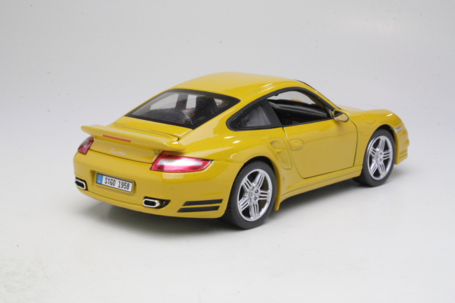 Porsche 911 (997) Turbo, keltainen - Sulje napsauttamalla kuva