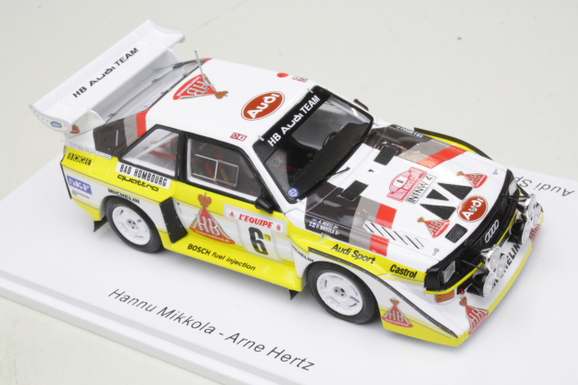 Audi Sport Quattro S1 E2, 3rd. Monte Carlo 1986, H.Mikkola, no.6