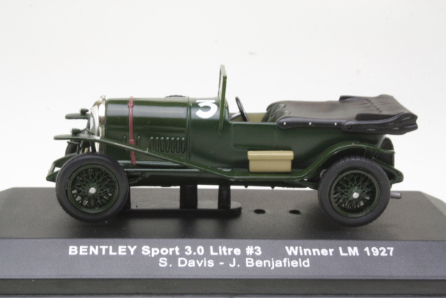 Bentley Sport 3.0 Litre, LeMans 1927, S.Davis/J.Benjafield, no. - Sulje napsauttamalla kuva