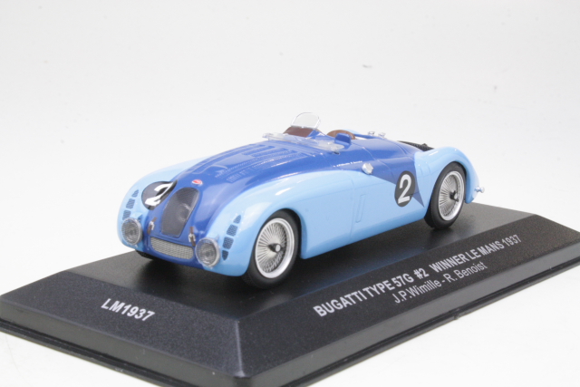 Bugatti Type 57G, LeMans 1937, J.P.Wimille/R.Benoist, no.2 - Sulje napsauttamalla kuva