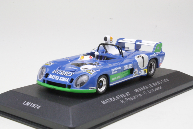 Matra 670B, LeMans 1974, H.Pescarolo/G.Larousse, no.7