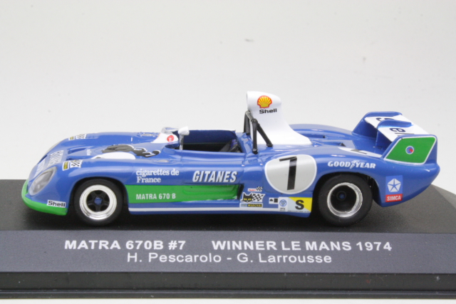 Matra 670B, LeMans 1974, H.Pescarolo/G.Larousse, no.7 - Sulje napsauttamalla kuva