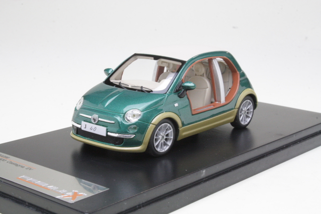 Fiat 500 Castagna EV 'Kadhafi' 2009, vihreä - Sulje napsauttamalla kuva