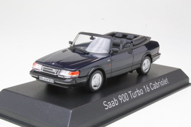 Saab 900 Turbo Cabriolet 1992, tummansininen - Sulje napsauttamalla kuva