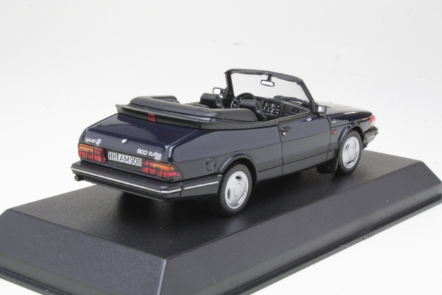 Saab 900 Turbo Cabriolet 1992, dark blue - Click Image to Close