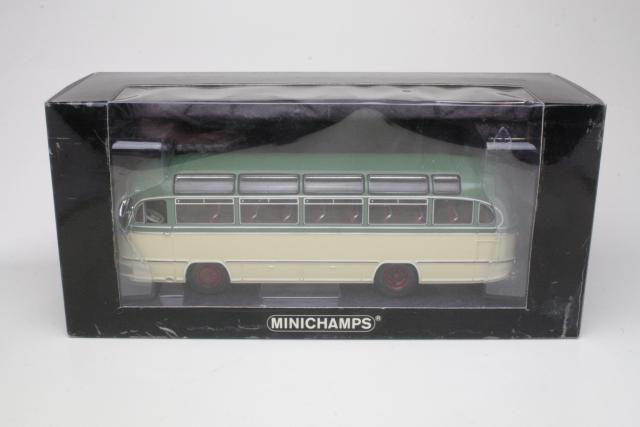 Mercedes O321 H Bus 1957, vihreä/beige