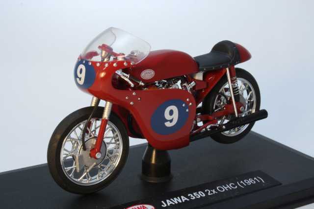 Jawa 350 2x OHC 1961, no.9, tummanpunainen