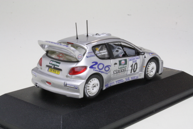 Peugeot 206 WRC, 1st. Sweden 2000, M.Grönholm. No,10 "Signed" - Sulje napsauttamalla kuva