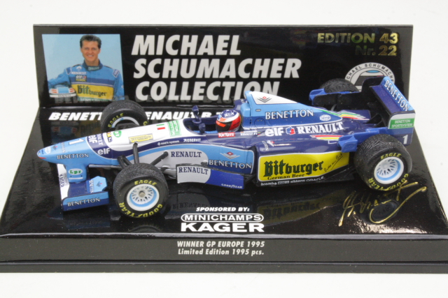 Benetton Renault B195, European GP 1995, M.Schumacher, no.1 - Click Image to Close