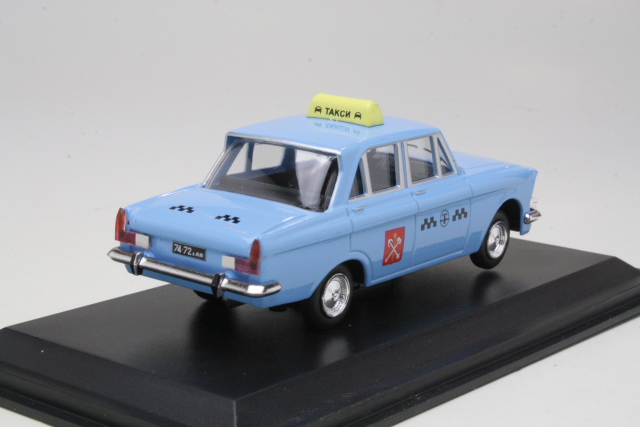 Moskvitch 408 1964, sininen "Taxi Moscow" - Sulje napsauttamalla kuva