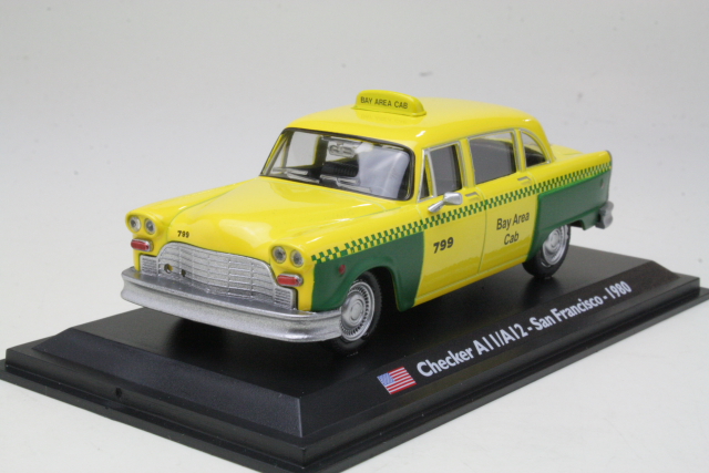 Checker A11/A12 1980, yellow/green "Taxi San Francisco" - Click Image to Close