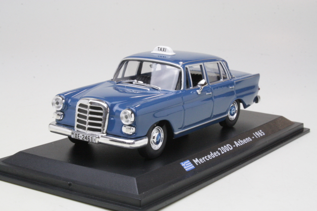 Mercedes 200D (w110) 1965, sininen "Taxi Athens"