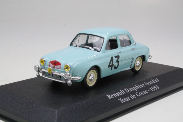 Renault Dauphine Gordini, Tour de Corse 1959, P.Orsini, no.43 - Sulje napsauttamalla kuva