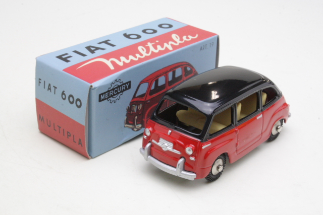 Fiat 600 Multipla, punainen/musta - Sulje napsauttamalla kuva