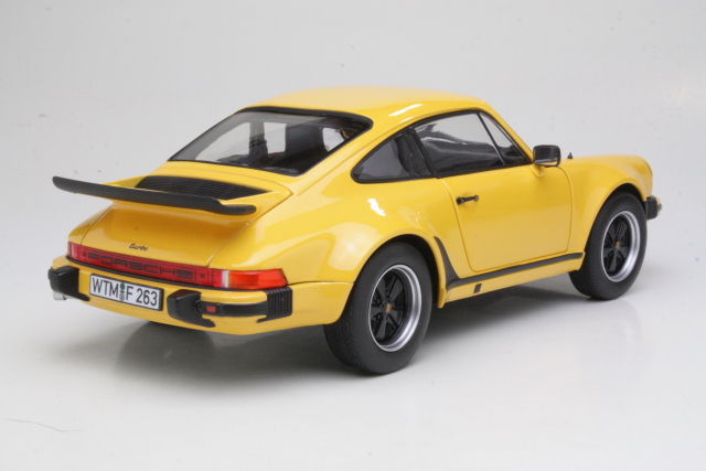 Porsche 911 Turbo 3.0 1976, keltainen - Sulje napsauttamalla kuva