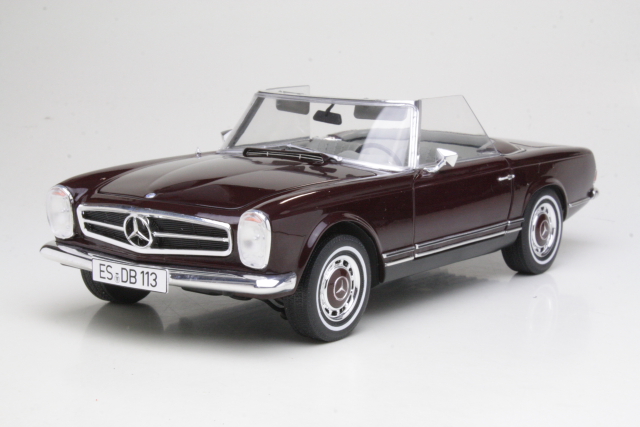 Mercedes 280SL (w113) 1963, tummanpunainen - Sulje napsauttamalla kuva