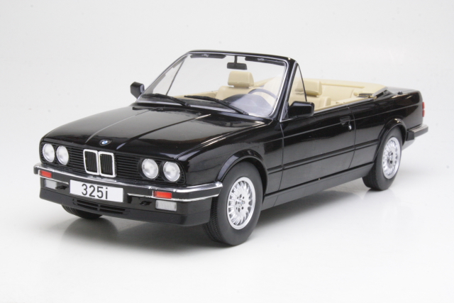 BMW 325i (e30) Cabriolet 1985, musta - Sulje napsauttamalla kuva