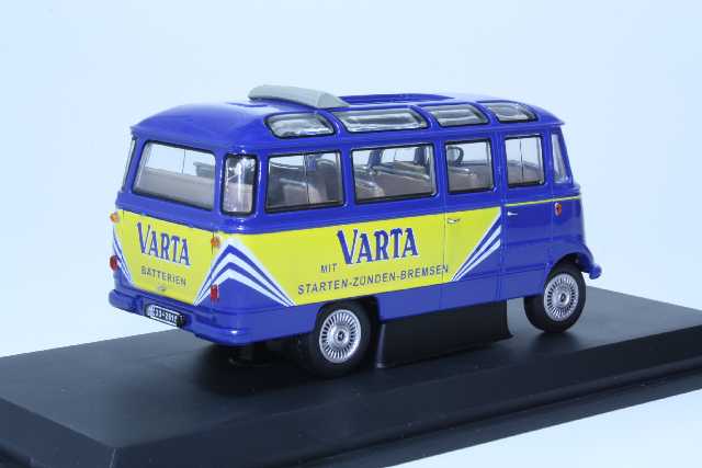 Mercedes O319 "Varta", sininen/keltainen - Sulje napsauttamalla kuva