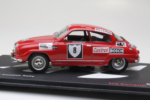 Saab 96 V4, 1st. Sweden 1972, S.Blomqvist, no.8 - Sulje napsauttamalla kuva