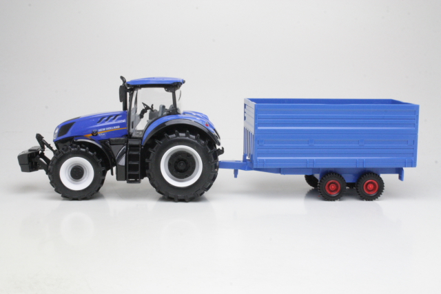 New Holland T7.HD 2016 + Trailer, blue - Click Image to Close