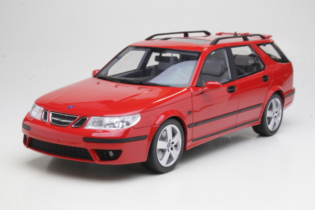 Saab 9-5 Sport Combi Aero 2005, punainen - Sulje napsauttamalla kuva