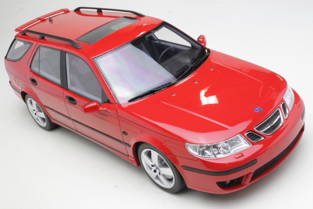 Saab 9-5 Sport Combi Aero 2005, punainen - Sulje napsauttamalla kuva