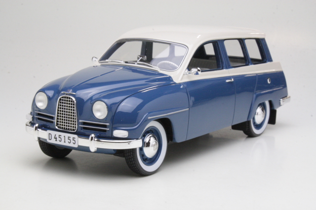 Saab 95 1963, sininen/valkoinen