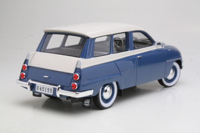 Saab 95 1963, blue/white - Click Image to Close