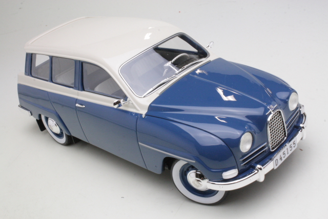 Saab 95 1963, sininen/valkoinen