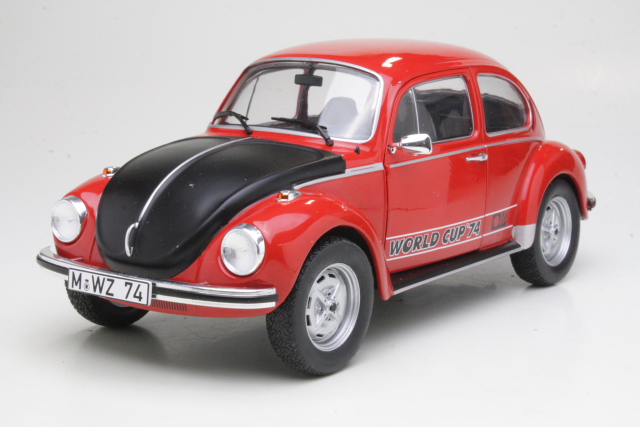 VW Beetle 1303 Sport 1974, punainen "World Cup Edition" - Sulje napsauttamalla kuva