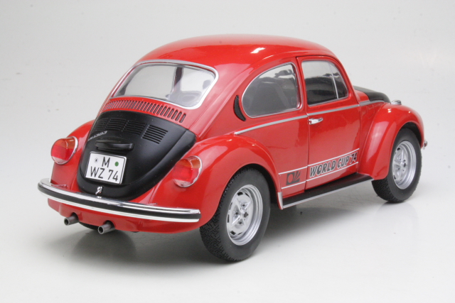 VW Beetle 1303 Sport 1974, punainen "World Cup Edition" - Sulje napsauttamalla kuva