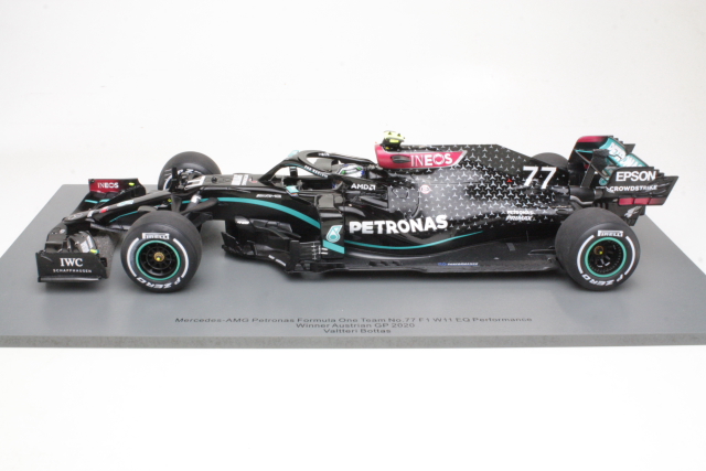 Mercedes-AMG W11, 1st. Austrian GP 2020, V.Bottas, no.77 (1:18) - Sulje napsauttamalla kuva