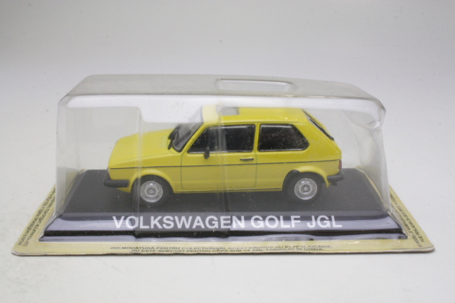 VW Golf 1 JGL 1977, keltainen - Sulje napsauttamalla kuva