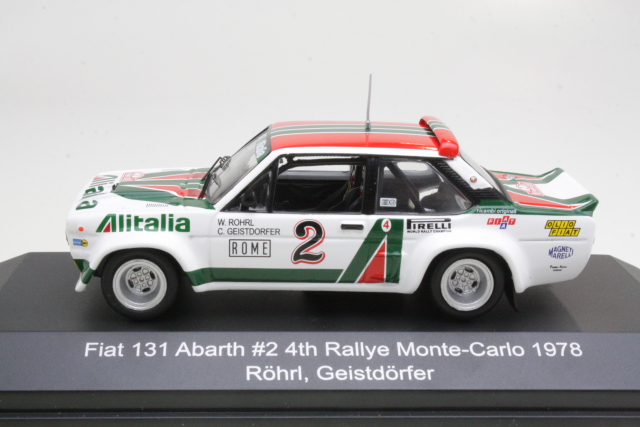 Fiat 131 Abarth, 4th. Monte Carlo 1978, W.Rohrl, no.2 - Sulje napsauttamalla kuva