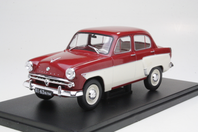 Moskvitch 407 1958, punainen/valkoinen