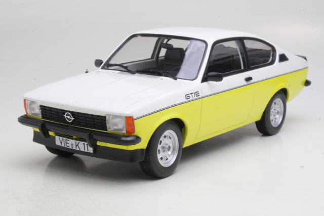 Opel Kadett C GT/E 1977, valkoinen/keltainen - Sulje napsauttamalla kuva