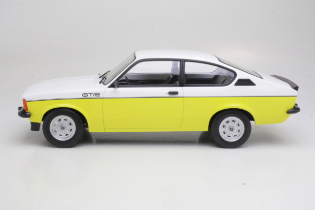 Opel Kadett C GT/E 1977, valkoinen/keltainen - Sulje napsauttamalla kuva