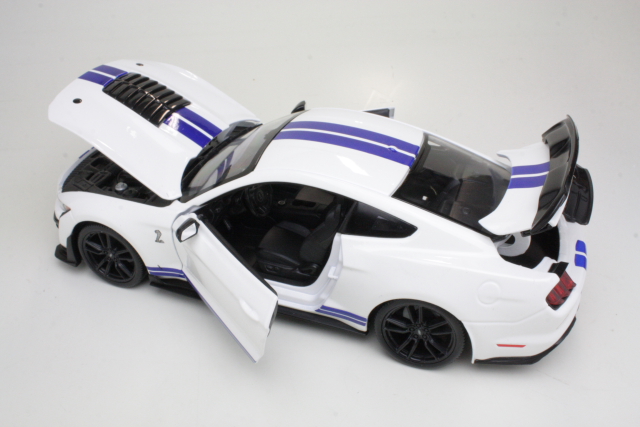 Ford Mustang Shelby GT500 Coupe 2020, valkoinen/sininen
