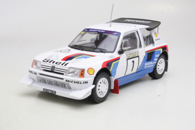 Peugeot 205 T16 E2, 1st. Finland 1986, T.Salonen, no.1 - Sulje napsauttamalla kuva