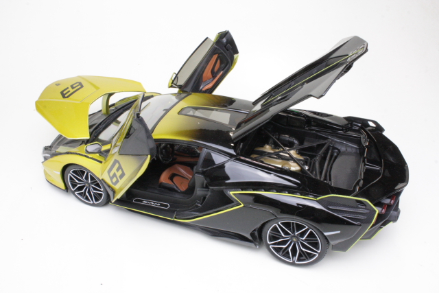 Lamborghini Sian FKP37 2020, keltainen, no.63 - Sulje napsauttamalla kuva