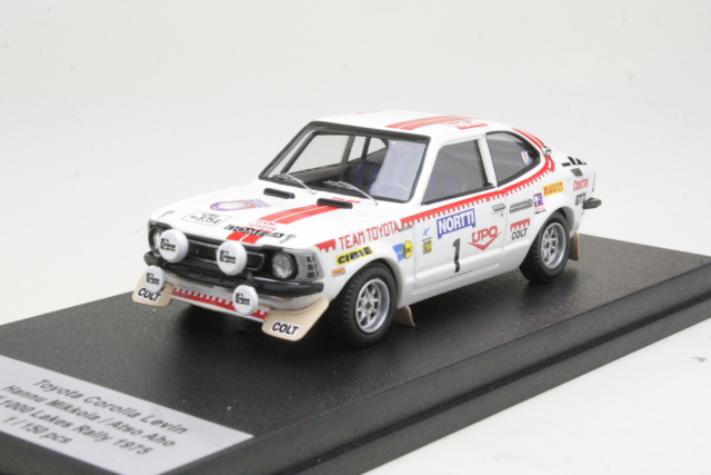 Toyota Corolla Levin, 1st. Finland 1975, H.Mikkola, no.1 - Sulje napsauttamalla kuva