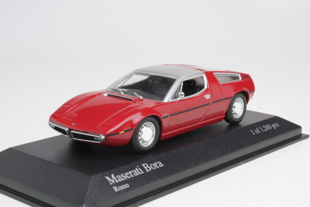 Maserati Bora 1972, punainen - Sulje napsauttamalla kuva