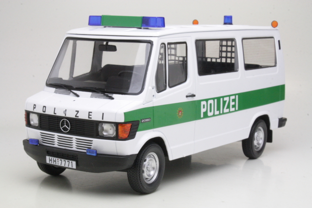 Mercedes 208D Minibus 1988 "Hamburg Polizei" - Sulje napsauttamalla kuva