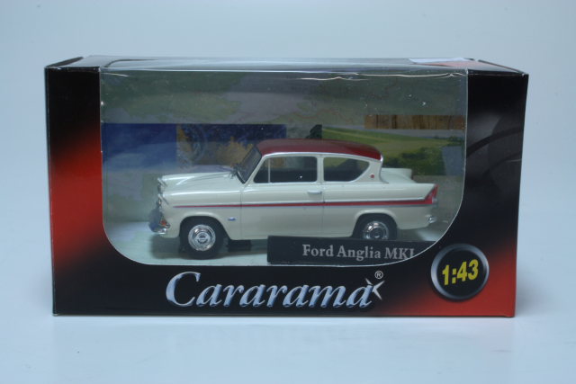 Ford Anglia 105E 1966, white/red