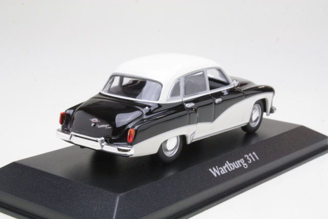 Wartburg 311 1958, musta/valkoinen - Sulje napsauttamalla kuva