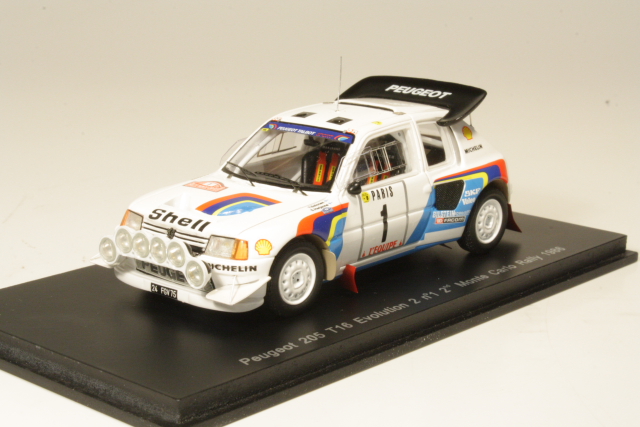 Peugeot 205 T16 Evo2, 2nd. Monte Carlo 1986, T.Salonen, no.1 - Sulje napsauttamalla kuva